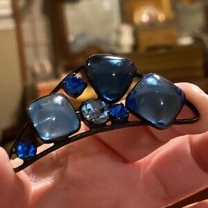 Elegant Blue WEST GERMANY RARE  Gemstone BROOCH